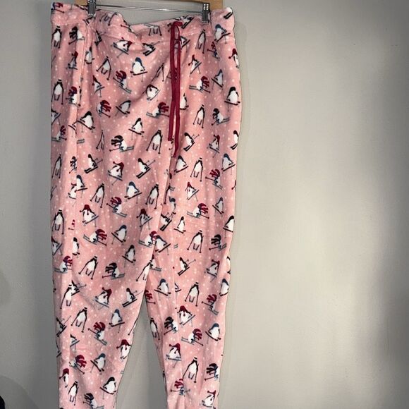 Joyspun Women's Penguin Sleep Cuff Pants, Sizes 2X - Picture 2 of 7